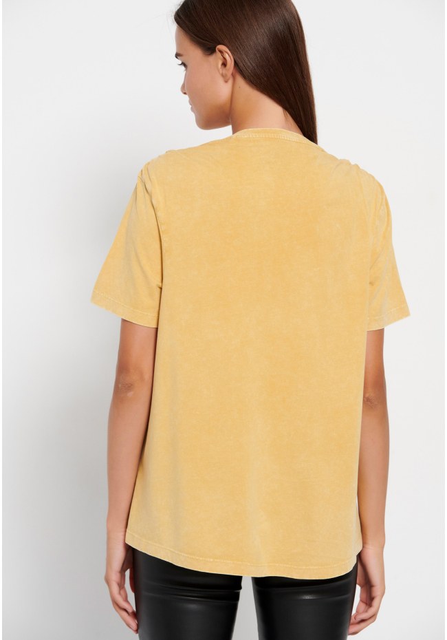 Garment dyed βαμβακερό t-shirt