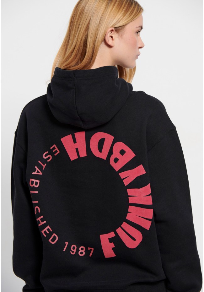 Oversized hoodie with print on the back