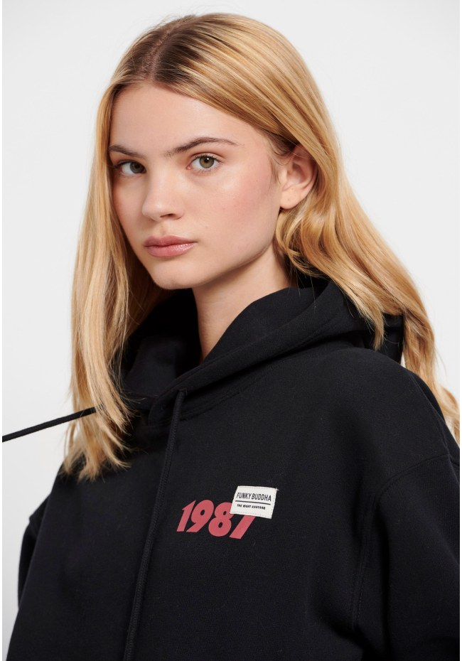 Oversized hoodie with print on the back