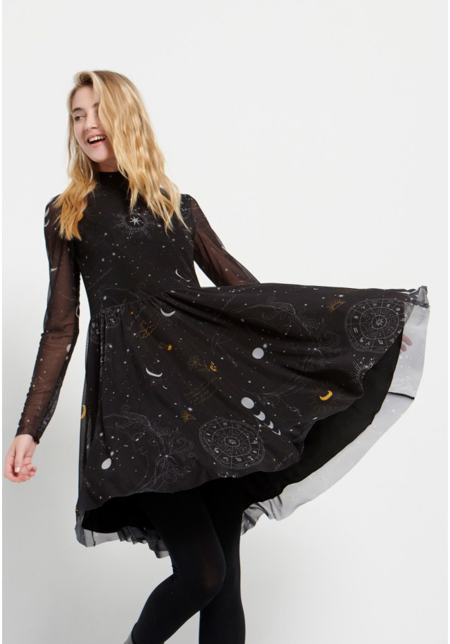All over printed midi dress