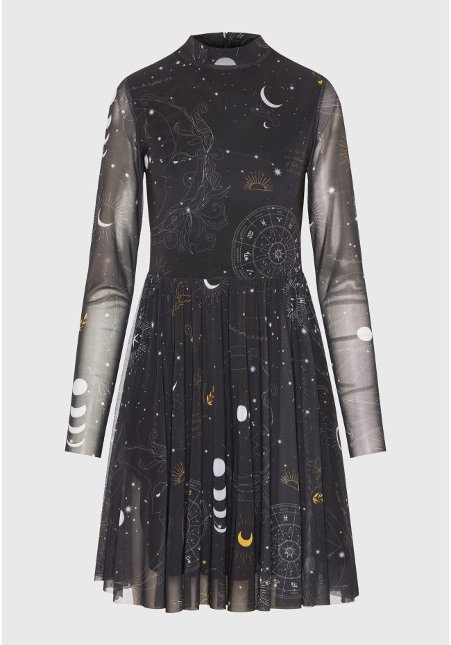 All over printed midi dress
