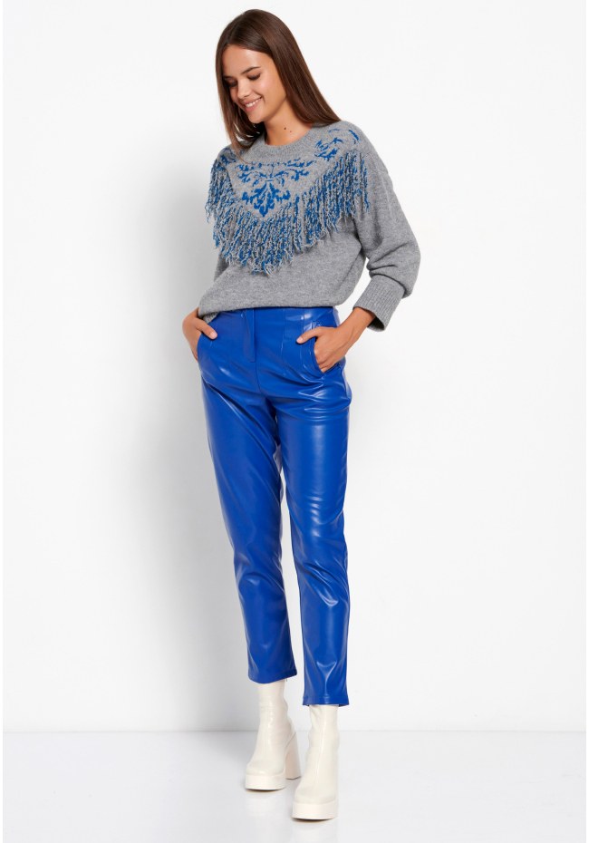 Women's eco leather (PU) casual pants