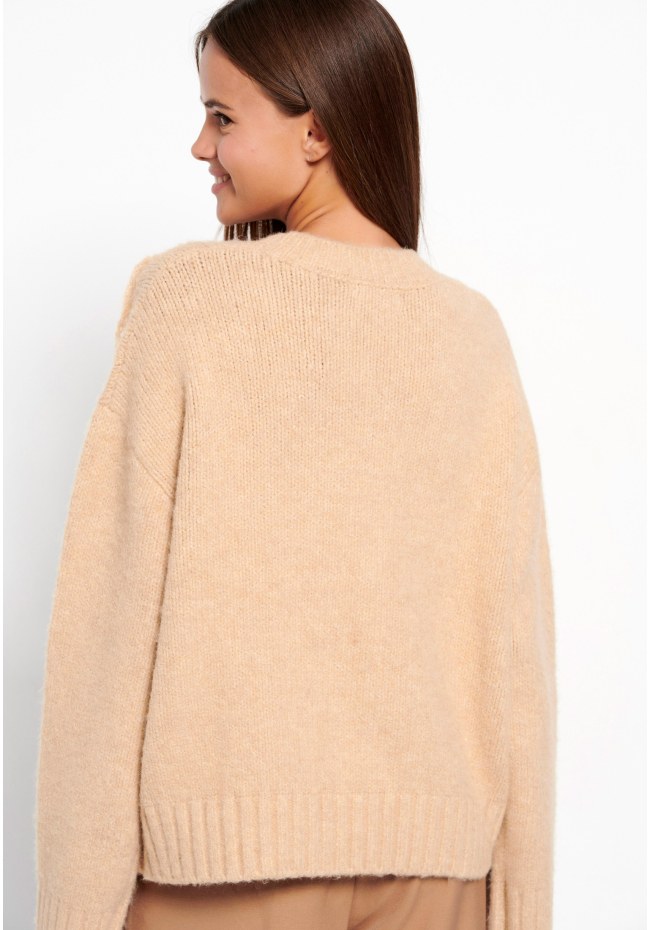 Oversized boho πλεκτή μπλούζα