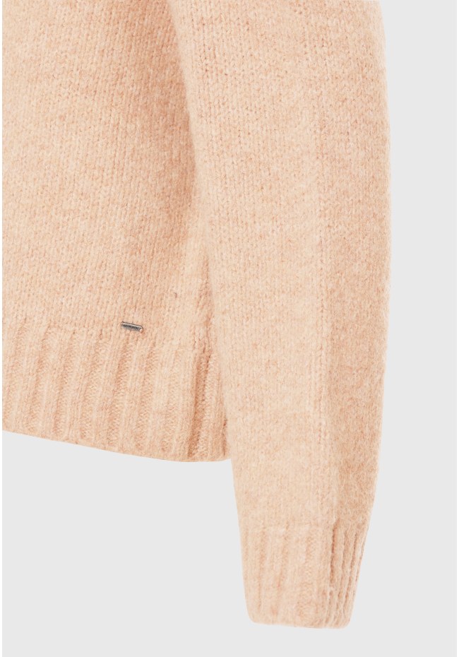 Oversized boho πλεκτή μπλούζα