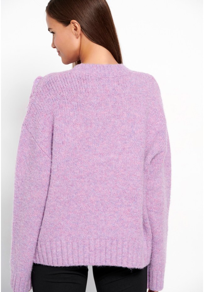 Oversized boho πλεκτή μπλούζα