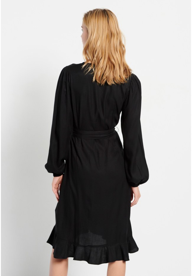 Viscose maxi wrap dress