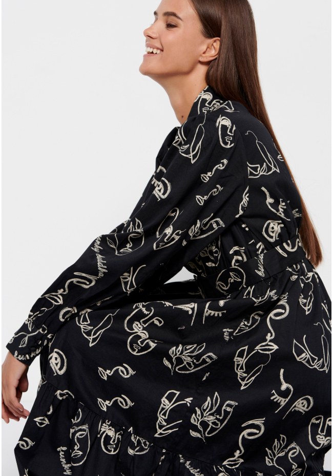 All over printed maxi dress
