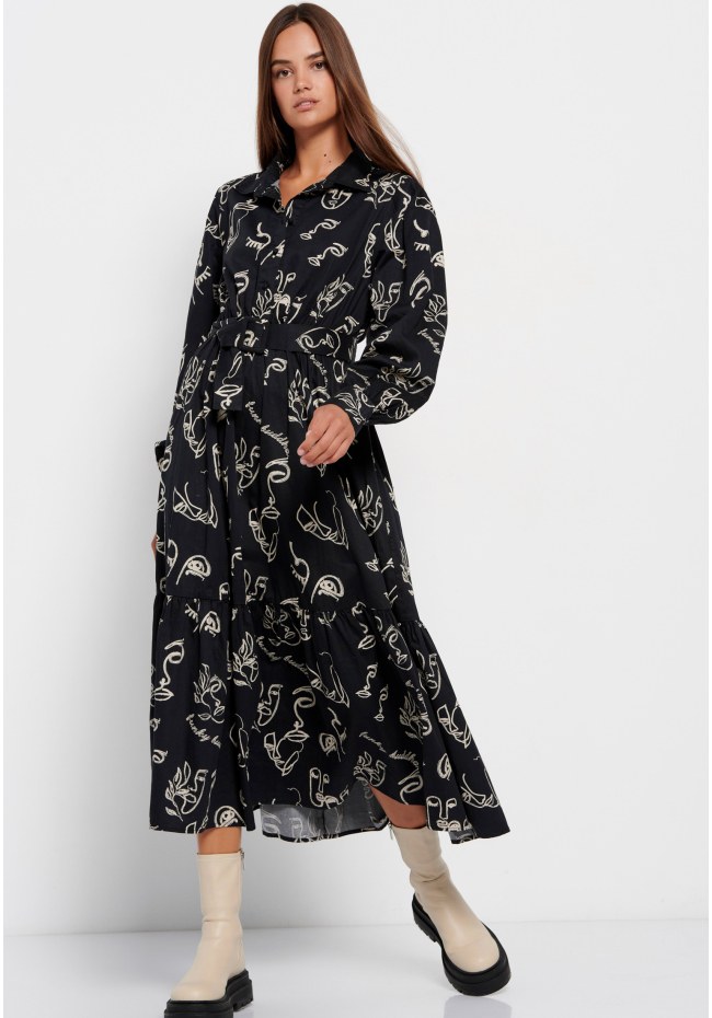 All over printed maxi dress