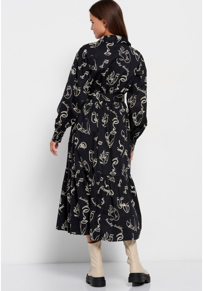 All over printed maxi dress