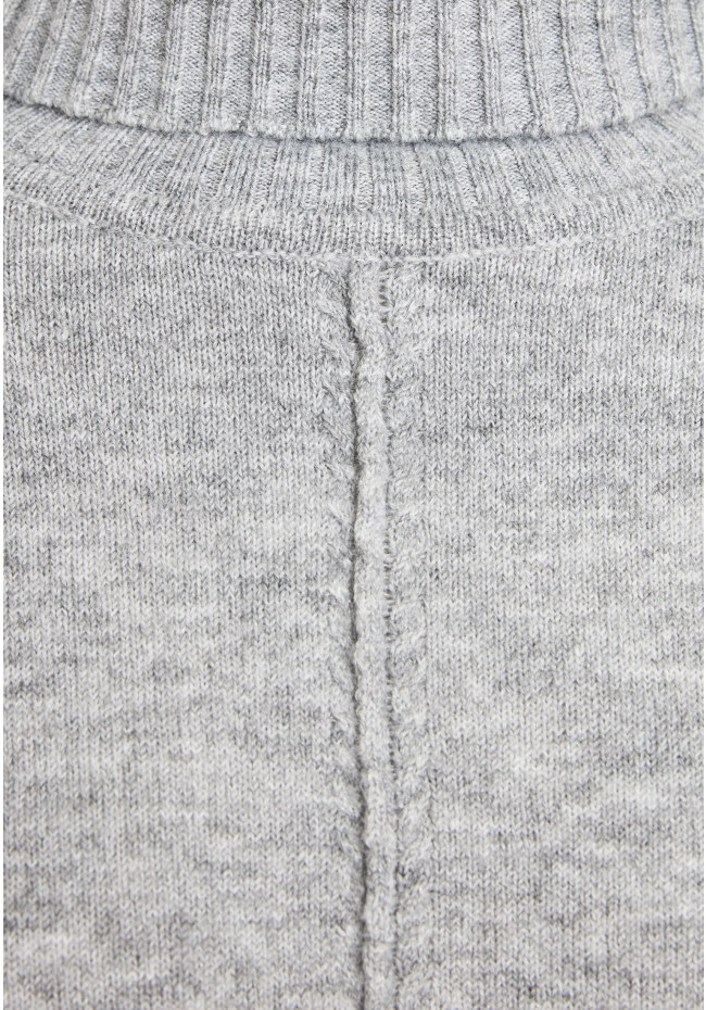 Turtle neck oversized sweater with side slits