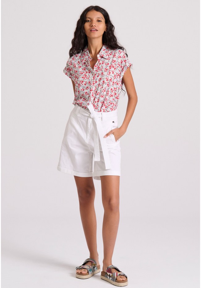 Γυναικείο σορτς με δέσιμο στη μέση