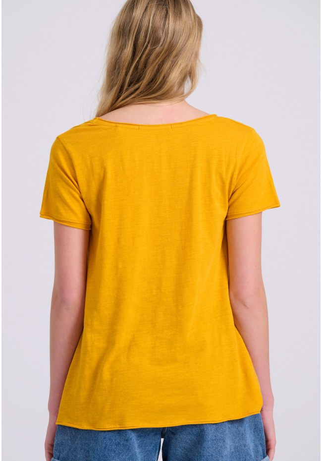 Women's V-neck plain t-shirt - The essentials