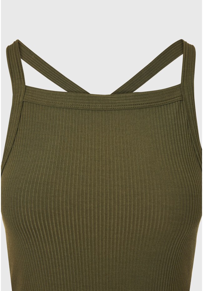 Rib jumpsuit shorts