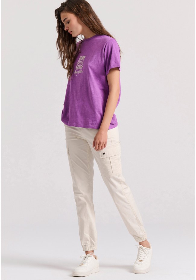 Γυναικείο cargo παντελόνι με λάστιχο