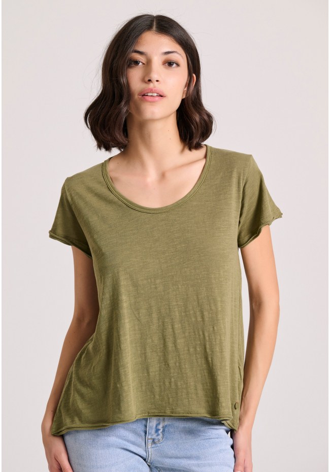 Crew neck women's plain t-shirt - The essentials