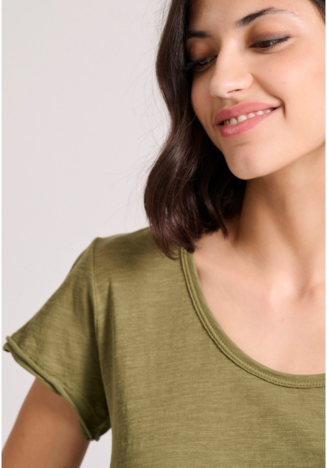 Crew neck women's plain t-shirt - The essentials