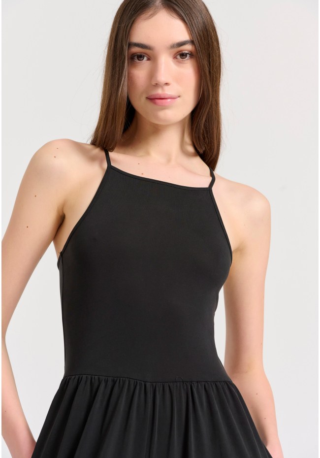 Wide leg fit ολόσωμη φόρμα με πλαϊνά ανοίγματα