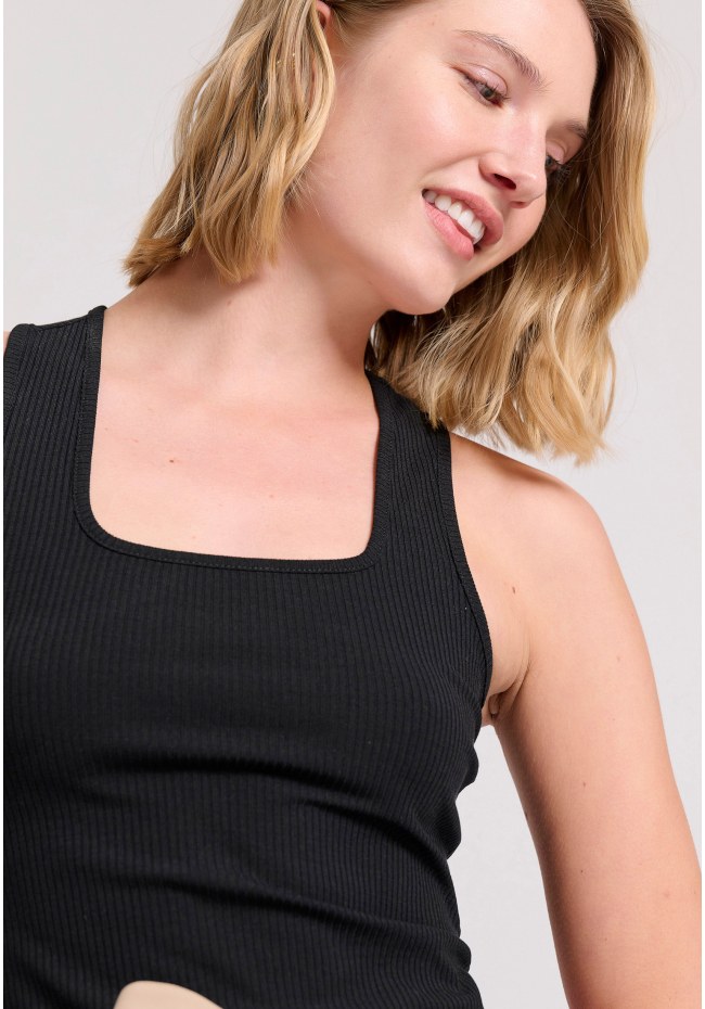 Tank top σε rib ύφανση