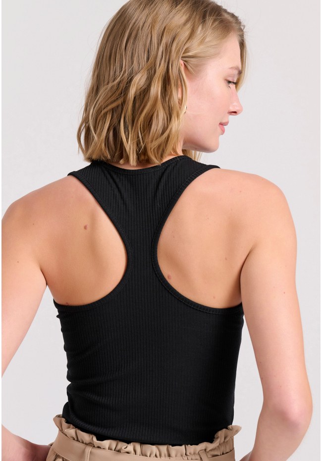Tank top σε rib ύφανση