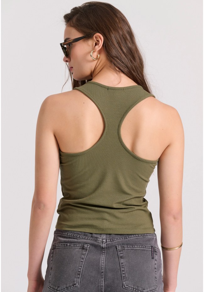 Tank top σε rib ύφανση