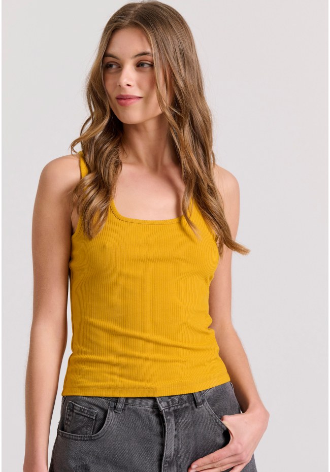 Tank top σε rib ύφανση