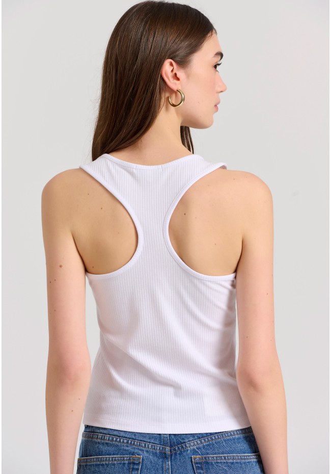Tank top σε rib ύφανση