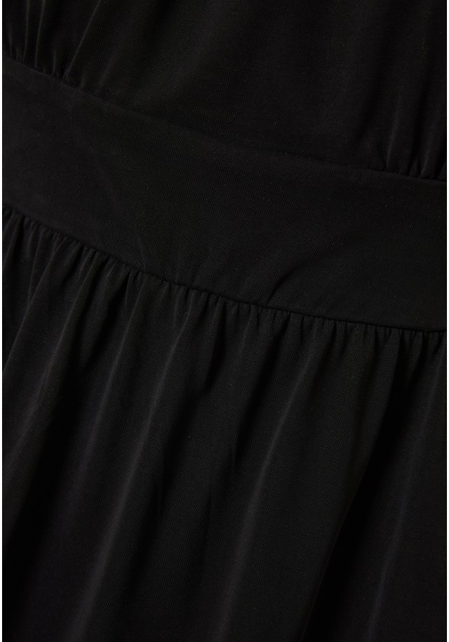 Mini dress with elastic waistband