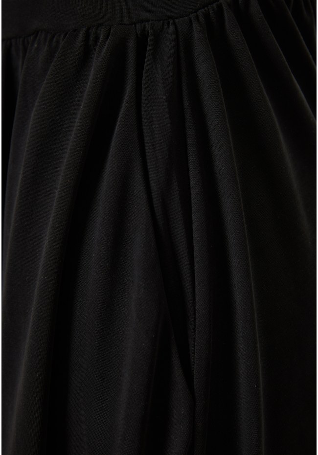 Mini dress with elastic waistband