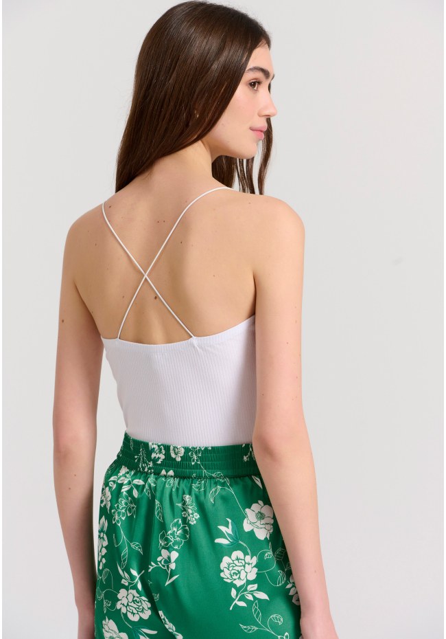 Κορμάκι σε rib ύφανση με ανοιχτή πλάτη