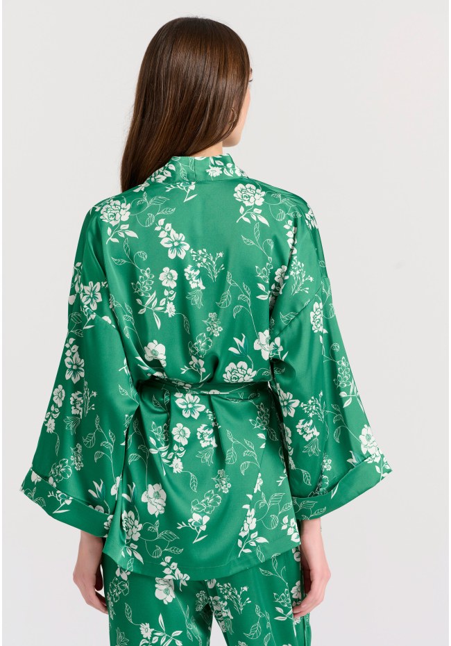 Loose fit κοντό εμπριμέ kimono