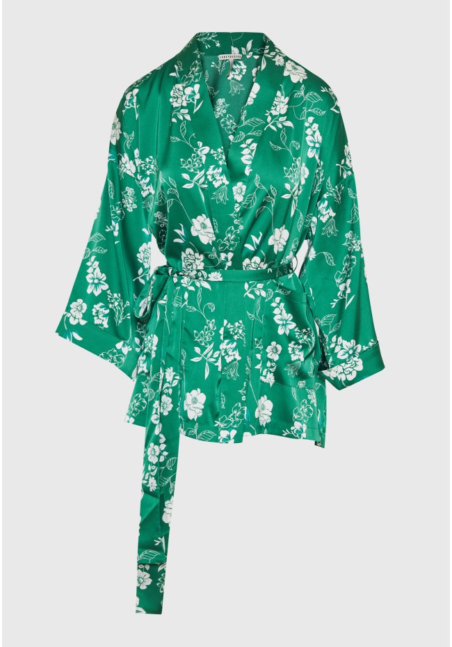 Loose fit κοντό εμπριμέ kimono