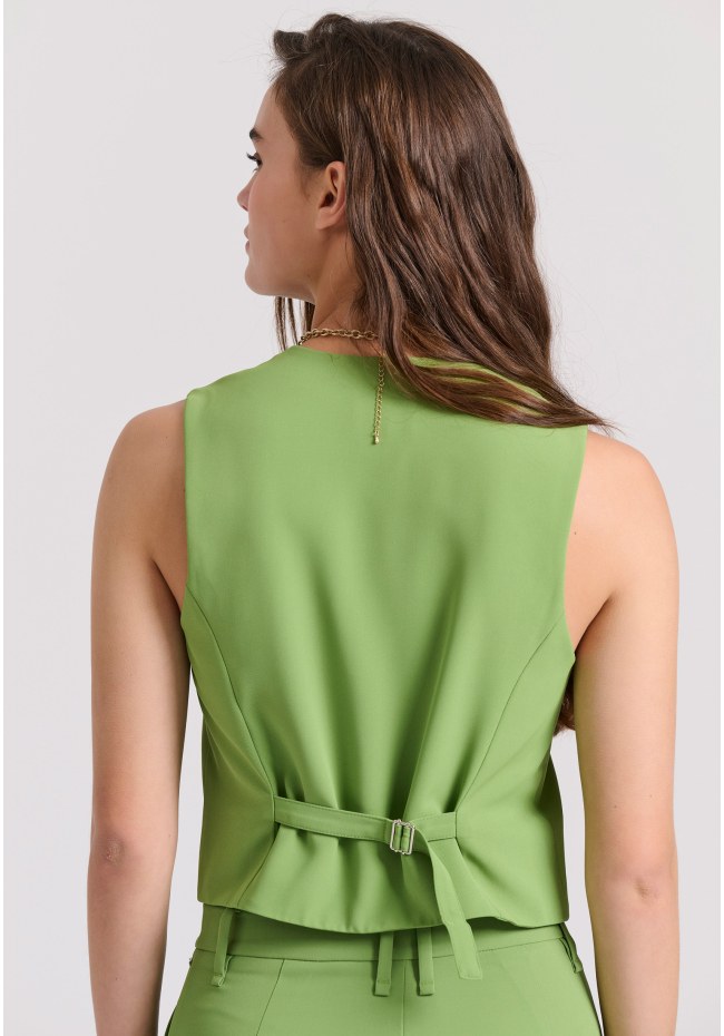 Γυναικείο cropped γιλέκο