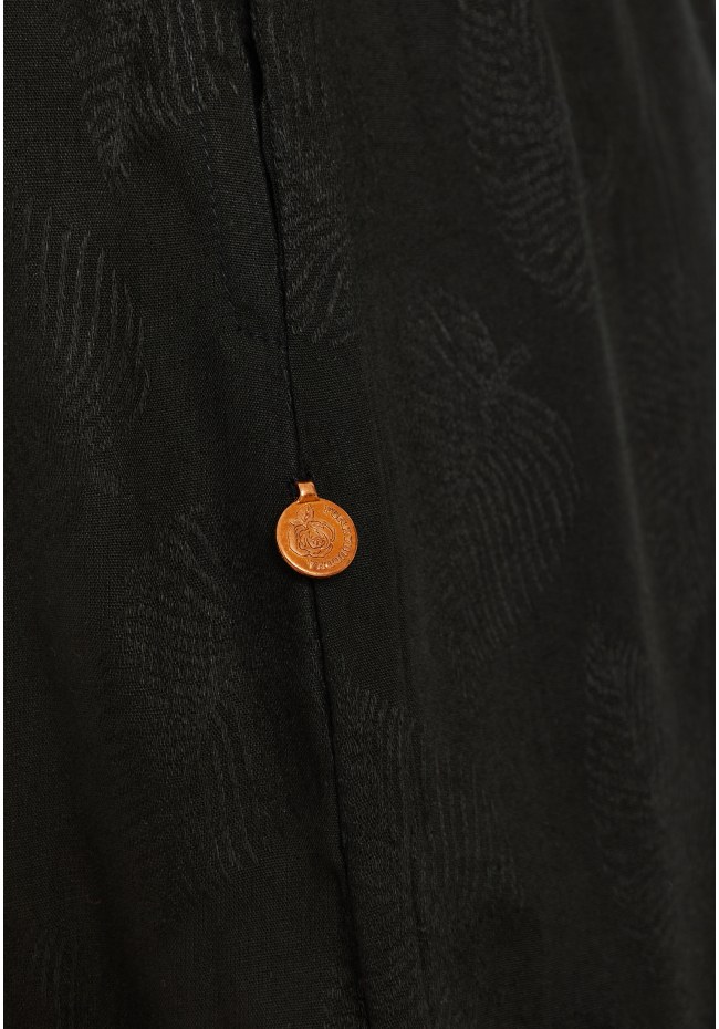 Wide leg fit παντελόνα σε ζακάρ ύφανση