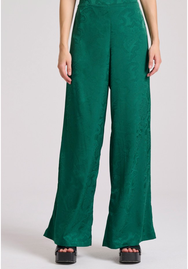 Wide leg παντελόνα με jacquard pattern