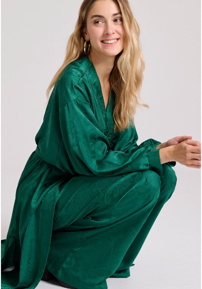 Wide leg παντελόνα με jacquard pattern