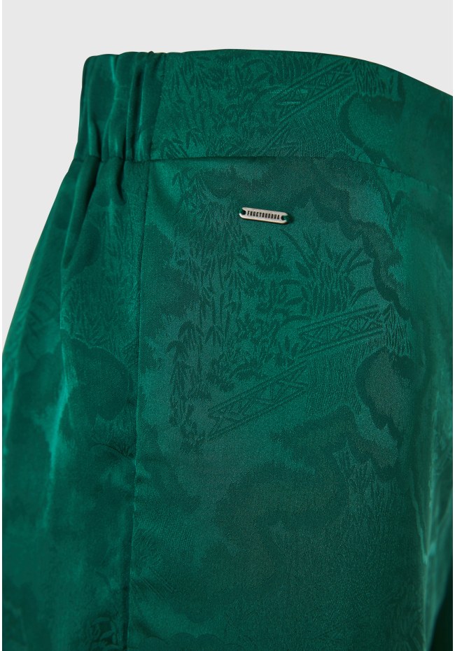 Wide leg παντελόνα με jacquard pattern