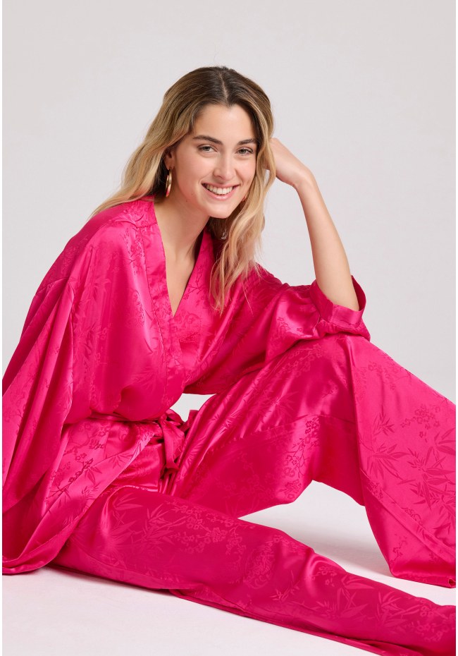 Wide leg παντελόνα με jacquard pattern