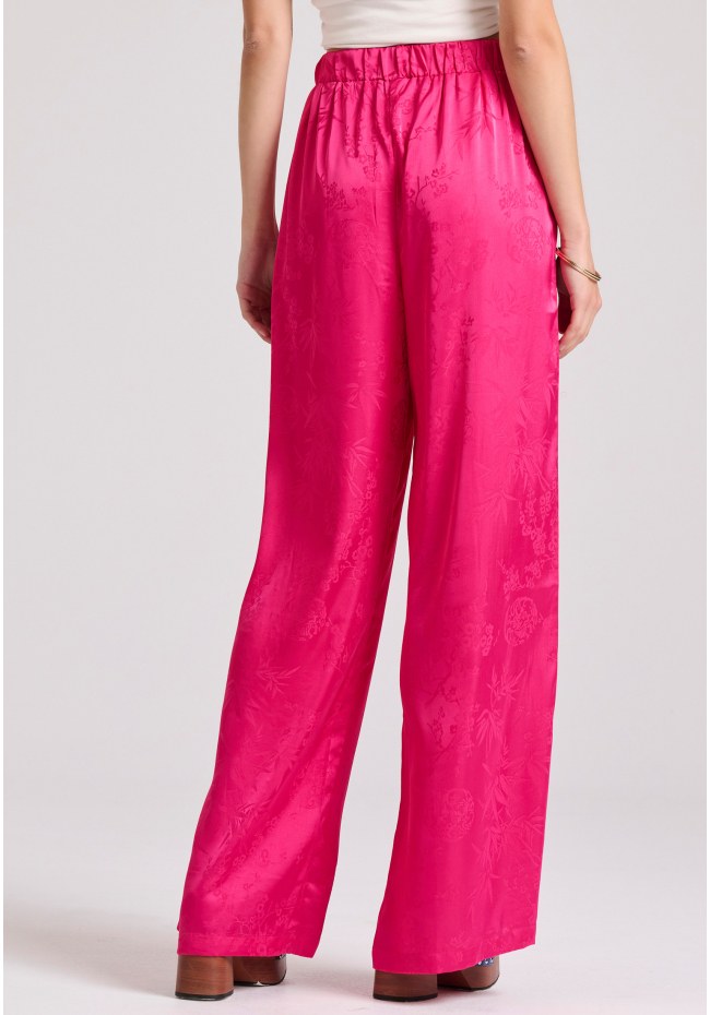 Wide leg παντελόνα με jacquard pattern