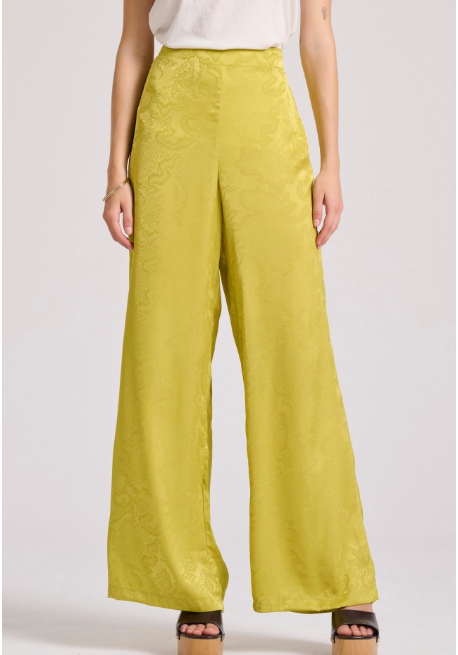 Wide leg παντελόνα με jacquard pattern