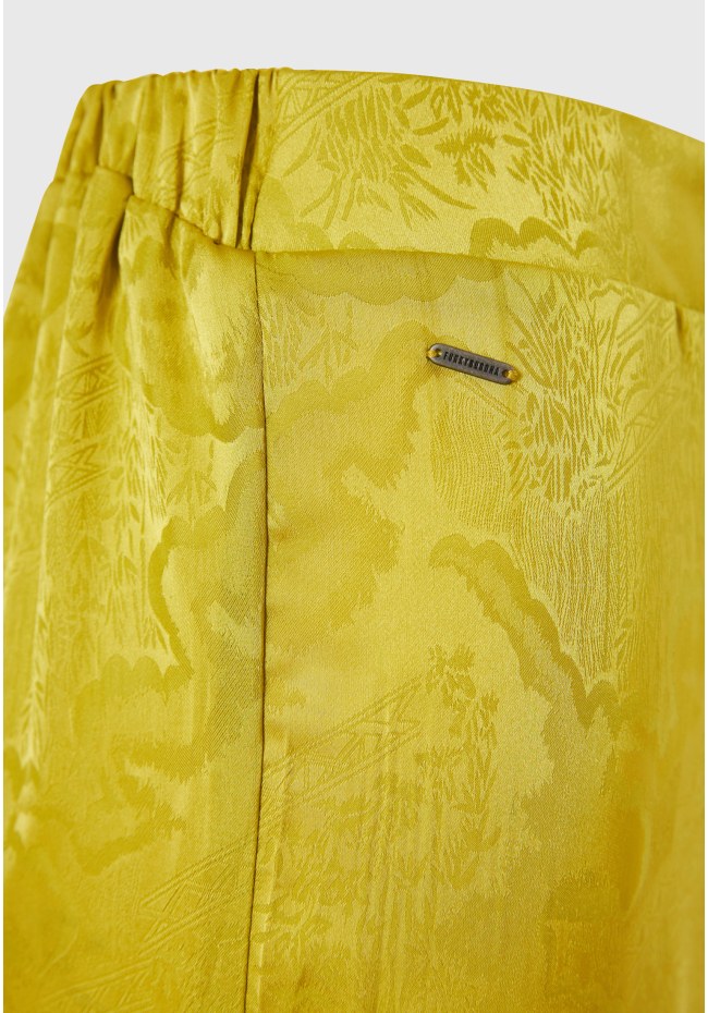 Wide leg παντελόνα με jacquard pattern