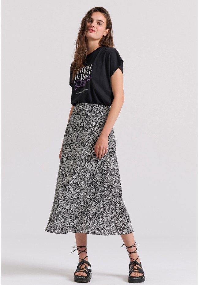 Γυναικείο t-shirt με pop art τύπωμα στην πλάτη