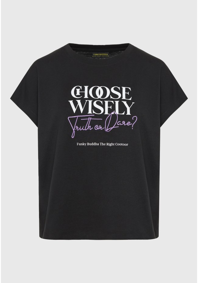 Γυναικείο t-shirt με pop art τύπωμα στην πλάτη