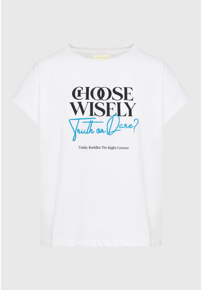 Γυναικείο t-shirt με pop art τύπωμα στην πλάτη