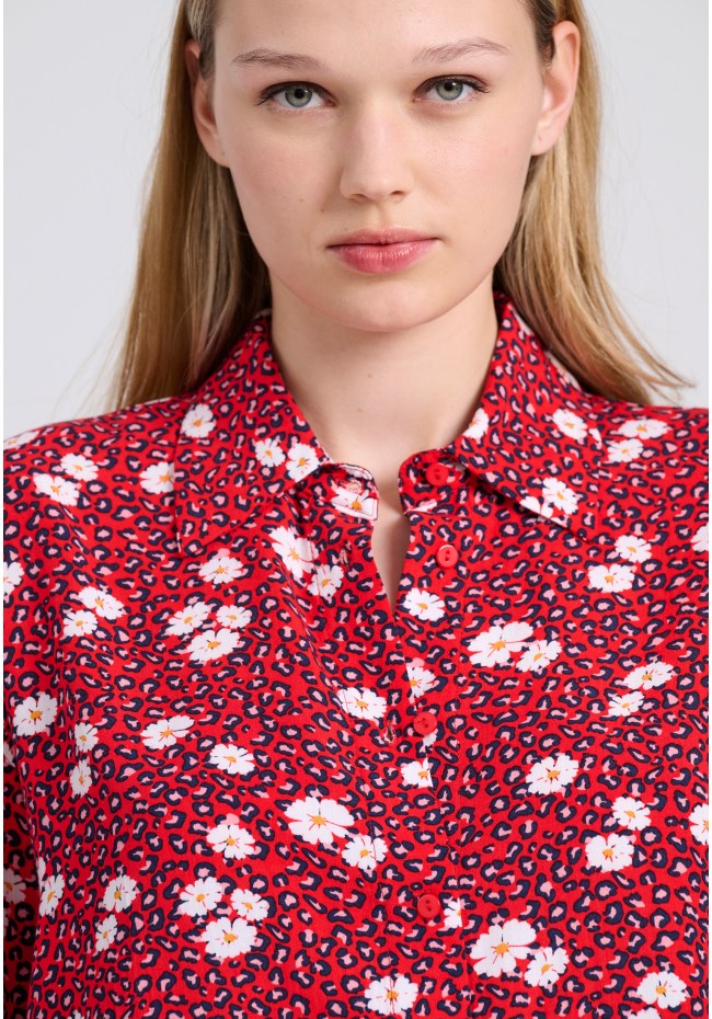 Women's all over printed loose fit shirt