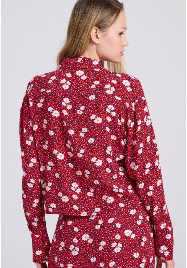 Women's all over printed loose fit shirt