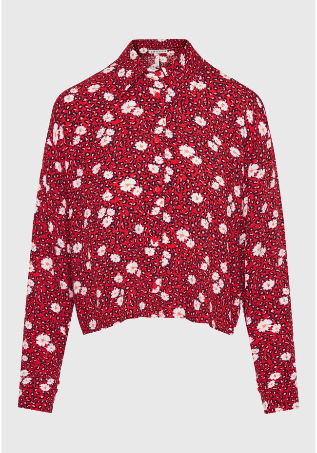 Women's all over printed loose fit shirt
