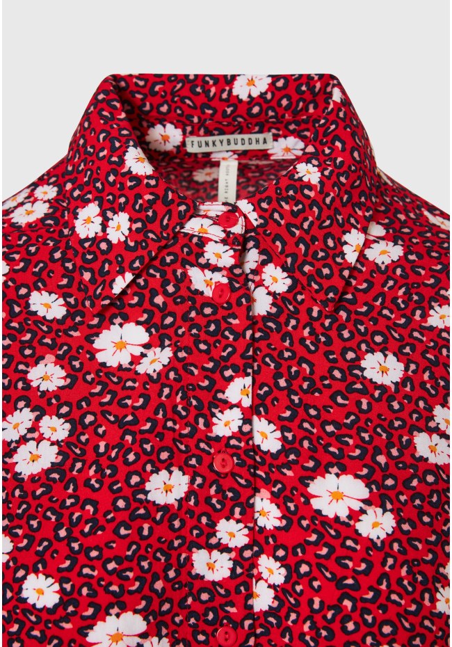 Women's all over printed loose fit shirt