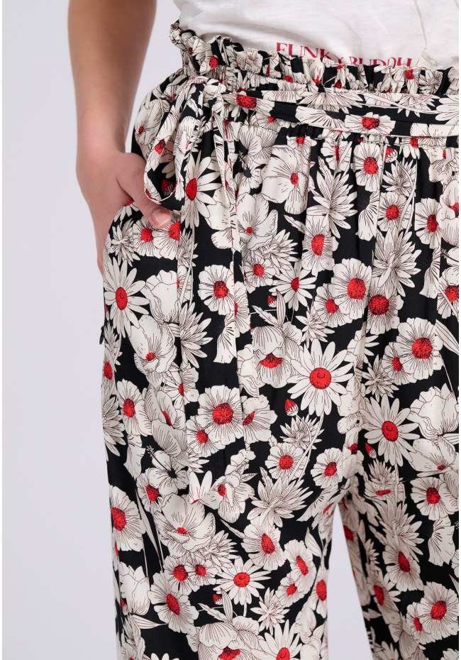 Wide leg εμπριμέ παντελόνα σε boho look