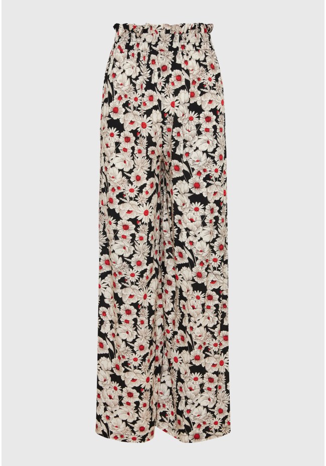 Wide leg εμπριμέ παντελόνα σε boho look