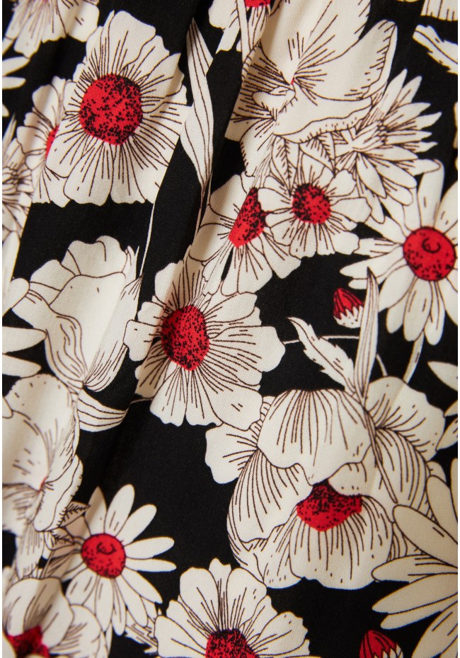 Wide leg εμπριμέ παντελόνα σε boho look